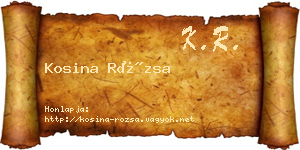 Kosina Rózsa névjegykártya