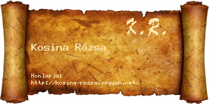 Kosina Rózsa névjegykártya